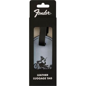 Fender® Vintage Ad Luggage Tag, Motorcycle Rider