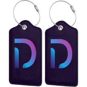 2 Pack Initial Luggage Tags for Suitcases, Colorful Letter Design Cruise Name Tags, Novelty Travel Bag Tags, Leather ID Label for Women Men Kids Girls Boys, Gradient Letter Letter Z in Kuwait