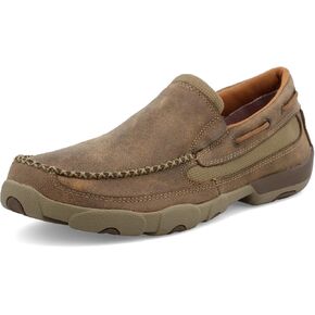 Twisted X Men's Slip-On Driving Moc, Moc Toe, Bomber, 12 W