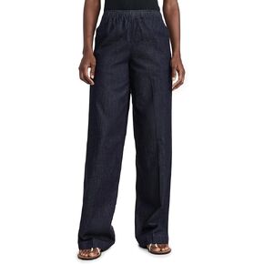 Vince Women's Low Rise Pull On Wide Leg Twill Pants