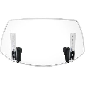 PACEWALKER Universal Motorcycle Windshield Extension Motorcycle Wind Deflector Adjustable Clip-on Windscreen Visor Fit for Most Motorcycle Scooter Dirt Bikes (Transparent)