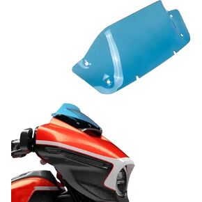 8.0" Lake Light Blue PMMA Acrylic Windshield Wind Screen Air Delfector Fits for Harley Davidson 2023-2024 CVO Street Glide, FLHX 121 (Blue)