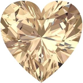 0.5 to 2 ct Heart Cut VVS1 Synthetic Yellow moissanite November Birthstone