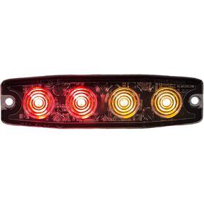 Buyers Products 8892240 4.5 Inch Ultra Thin LED Strobe Light, Amber, 4 LEDS, Synchronous And Alternating Flash Patterns, Emergency Light for Vehicles, Truck And Trailer Lights and Accessories