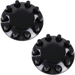 GRAND ORANGE Chrome Front Wheel Covers Hub Axle Semi Plastic ABS Compatible with Most of 10 Holes 20" & 22.5" & 24.5" Semi-Truck Wheels with 11.25" Bolt Circle Wheels Silver