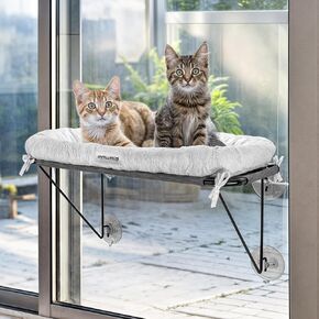 Window Cat Perch Window: A Comfortable cat Hammock for Window, cat Window Bed, cat Window seat for Gazing, cat Accessories for Indoor Cats, cat Bed Window, Elevated cat Bed, cat Supplies, cat Things