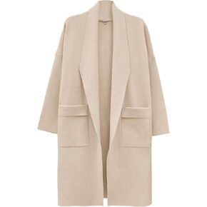 SuperPrity Womens Cardigan Sweater Fall Fashion 2024 Casual Oversized Knit Open Front Long Coatigan Jacket Coat Trendy Outfit