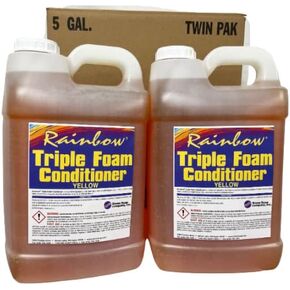 RAINBOW Triple Foam Conditioner for Self Service Car Washes, Yellow, 2.5 Gallon Two Pack, Three Colors Available