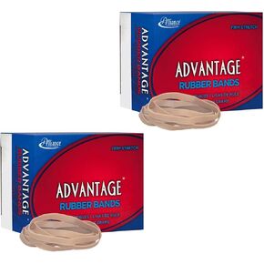 (عبوة من قطعتين) أربطة مطاطية من Alliance المطاطية 26649 Advantage، مقاس #64، صندوق بوزن 1/4 رطل يحتوي على تقريبًا. 80 شريطًا (3 1/2 بوصة × 1/4 بوصة، كريب طبيعي)
