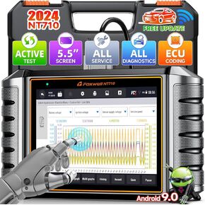 FOXWELL NT710 fit for Audi VW Scan Tool, Full System Bi-Directional Diagnostic OBD2 Scanner fit for Volkswagen Skoda Seat VAG, Guided Function, Battery Register, All Reset EPB Throttle ABS Code Reader