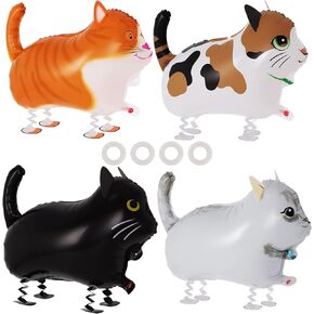 6 Pcs Walking Animal Balloons for Kids,Farm Animal Balloons,Walking Farm Animal Foil Mylar Balloon,Farm Birthday Decorations for Farm Theme Party Supplies(Rooster,Duck,Horse,Cow,Pig, Sheep)