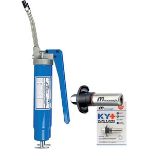 Macnaught Heavy-Duty High Pressure Lever Grease Gun with 10 Year Performance Warranty. includes our patented KYPLUS® Locking Grease Coupler (locks on tight, won't leak!)
