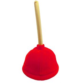Nicky Bigs Novelties Funny Prank Red Toilet Plunger Hat - Retirement Party Hats - Plumber Costume Accessories - Over The Hill Party Supplies