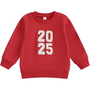 Toddler Baby Girl Boy Christmas Outfit Crew Neck Sweatshirt Shirts Pullover Tops Xmas Shirts Winter Clothes