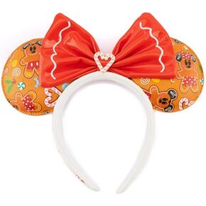 Loungefly Disney Gingerbread AOP Patent Bow Heart Headband