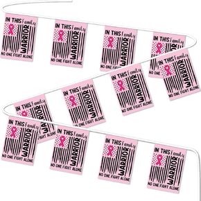 Fabric Hanging Banner for Breast Cancer Prevention Month Decorations, Pink Ribbon Theme Banner for Breast Cancer Awareness Party Decorations, Breast Cancer Awareness Events Supplies