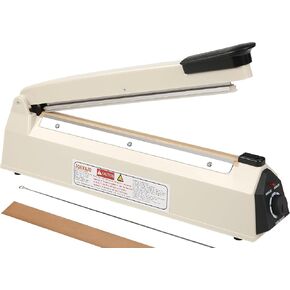 Impulse Sealer 16 inch Manual Heat Sealer Machine with Adjustable Heating Mode, ABS Shrink Wrap Bag Sealers for Plastic PE PP Bags, Portable Poly Bag Sealing Machine with Extra Replace Kit (blue)