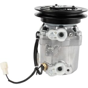 A/C Air Conditioning Compressor Compatible with Kubota Track M108S M5040 M6040 M7040 M8540 M9540 Replace RD451-93900 RD45193900 SVO7E AC Tractor Air Conditioning Compressor 12V