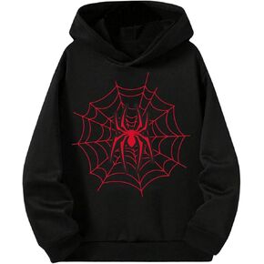Boy's Graphic Print Drop Shoulder Hoodie Long Sleeve Hooded Sweatshirt