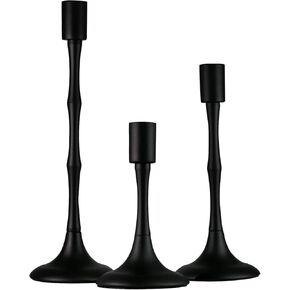 Losyslnt Candlestick Holder Matte Black Candle Holder Set of 6 Decorative Candle Holder for Taper Candle, Wedding, Dinning, Party
