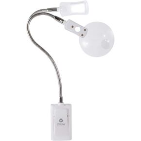 OttLite LED 2 in 1 Sewing Machine Light | Clip Lamp, Sewing Machine Lamp | Lighted 3X Optical Grade Magnifier, 5X Spot Viewer | Great for Home, Workshop (Pink) in Kuwait