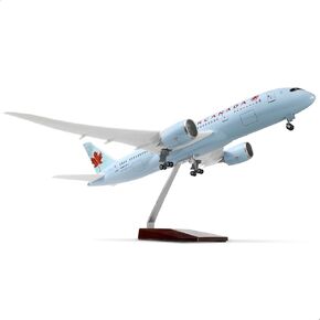 1/130 Boeing 787-8 Canada 17 inchs Large Scale Die-cast Airplane Model Kits with Stand Airlines 787 Plane Model Display Collectible for Aviation Enthusiast Gift or Decorations