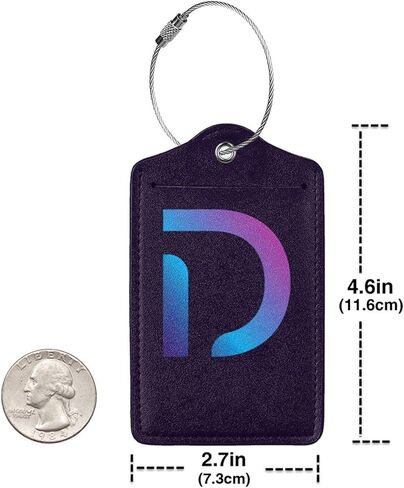 2 Pack Initial Luggage Tags for Suitcases, Colorful Letter Design Cruise Name Tags, Novelty Travel Bag Tags, Leather ID Label for Women Men Kids Girls Boys, Gradient Letter Letter Z in Kuwait