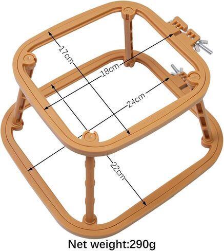 Embroidery Table Stand Embroidery Stand Hoop Sewing Tools Punch Needle Frame Desktop Embroidery Frame for DIY Needlework, Khaki in Saudi Arabia