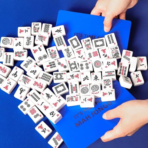 GRACIAS Set of 2 Blue Mahjong Tile Mixers (Shufflers), Plastic Mahjongg Accessories for Mixing and Shuffling Tiles & Playing Mahjong Game in Saudi Arabia