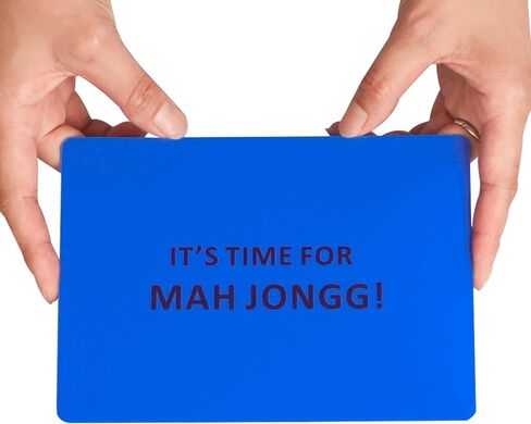 GRACIAS Set of 2 Blue Mahjong Tile Mixers (Shufflers), Plastic Mahjongg Accessories for Mixing and Shuffling Tiles & Playing Mahjong Game in Saudi Arabia