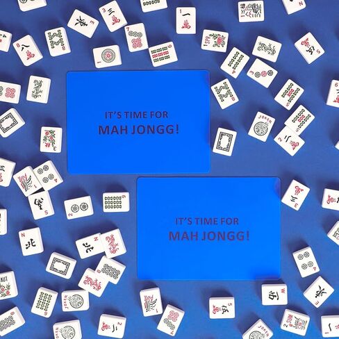 GRACIAS Set of 2 Blue Mahjong Tile Mixers (Shufflers), Plastic Mahjongg Accessories for Mixing and Shuffling Tiles & Playing Mahjong Game in Saudi Arabia