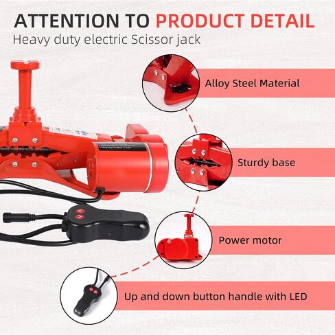 Electric Car Jack Kit Foor Jack 3 Ton 12V Car Scissor Jack for Sedan SUV Portable Vehicle Lift Jack Emergency Repair Kit with A Iron Wrench in Saudi Arabia