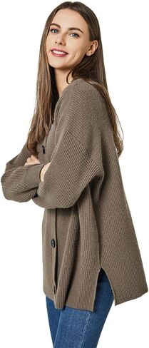 Long Cardigan Sweaters for Women Long Sleeve Open Front Knit Cardigan Sweater Jacket Button Down Loose Outwear in Saudi Arabia