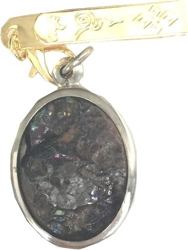 Rainbow Leklai Powerful Talisman from Umm-Kruum Mountain Lucky Charm Protective Natural Stone Amulet for Unisex, Black in Saudi Arabia