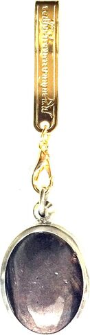 Rainbow Leklai Powerful Talisman from Umm-Kruum Mountain Lucky Charm Protective Natural Stone Amulet for Unisex, Black in Saudi Arabia