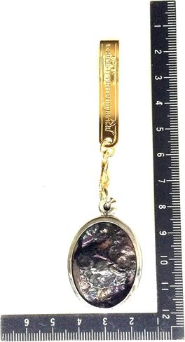 Rainbow Leklai Powerful Talisman from Umm-Kruum Mountain Lucky Charm Protective Natural Stone Amulet for Unisex, Black in Saudi Arabia