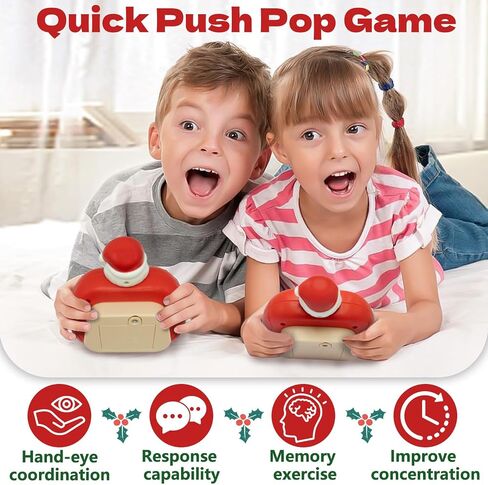 Quick Push Pop Fidget Game Toys, Bunney Light Up Fidget Toy with 1 Min Auto-Off Electric Pop Bubble Game Controller Handheld Puzzle Sensory Toys Birthday Christmas Easter Gifts Toys for Kids in Saudi Arabia