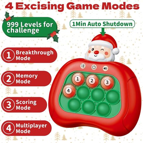 Quick Push Pop Fidget Game Toys, Bunney Light Up Fidget Toy with 1 Min Auto-Off Electric Pop Bubble Game Controller Handheld Puzzle Sensory Toys Birthday Christmas Easter Gifts Toys for Kids in Saudi Arabia