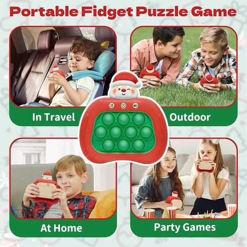 Quick Push Pop Fidget Game Toys, Bunney Light Up Fidget Toy with 1 Min Auto-Off Electric Pop Bubble Game Controller Handheld Puzzle Sensory Toys Birthday Christmas Easter Gifts Toys for Kids in Saudi Arabia