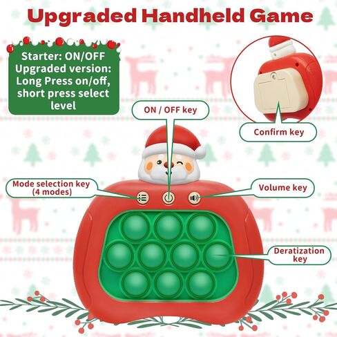 Quick Push Pop Fidget Game Toys, Bunney Light Up Fidget Toy with 1 Min Auto-Off Electric Pop Bubble Game Controller Handheld Puzzle Sensory Toys Birthday Christmas Easter Gifts Toys for Kids in Saudi Arabia
