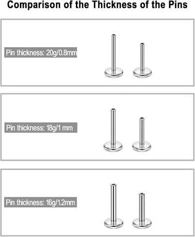 FANSING 316L Surgical Steel Moon Threadless Labret Stud with 2 Posts in Saudi Arabia