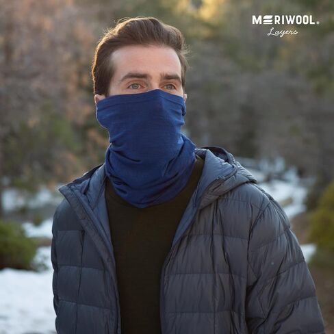 MERIWOOL 100% Merino Wool Ski Neck Gaiter Winter Neck Warmer for Women and Men in Saudi Arabia