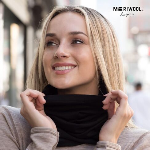 MERIWOOL 100% Merino Wool Ski Neck Gaiter Winter Neck Warmer for Women and Men in Saudi Arabia