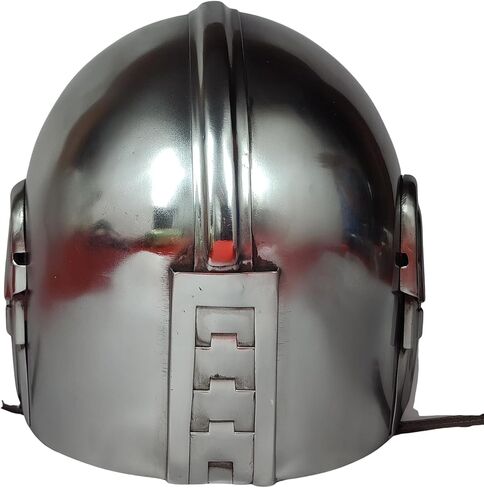 خوذة ماندالورية 18 قياسًا من الفولاذ من العصور الوسطى خوذة بوبا فات ماندالوريان، طلاء فضي للعب الأدوار وحفلات الهالوين in Kuwait