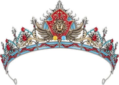 SWEETV War of the Gods Mythology Crown, Tiaras and Crowns for Women and Men, Gold Tiaras for Men, King Crown Diadem, Ancient Greece Headpiece for Prom Cosplay Wedding Halloween, Zeus Crown in Kuwait