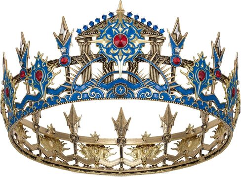 SWEETV War of the Gods Mythology Crown, Tiaras and Crowns for Women and Men, Gold Tiaras for Men, King Crown Diadem, Ancient Greece Headpiece for Prom Cosplay Wedding Halloween, Zeus Crown in Kuwait