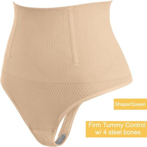 ShaperQueen102B Thong - Womens Best Tummy Control Cincher High-Waist Shapewear Trainer Body Shaper Girdle Faja Underwear in Saudi Arabia
