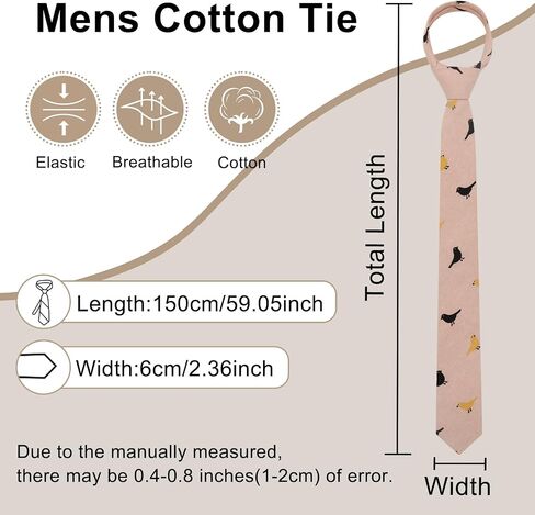 Ties for Men, Skinny Ties for Men Cotton Mens Ties 2.36'' Necktie for Wedding, Graduation, Business, Party, Casual in Saudi Arabia