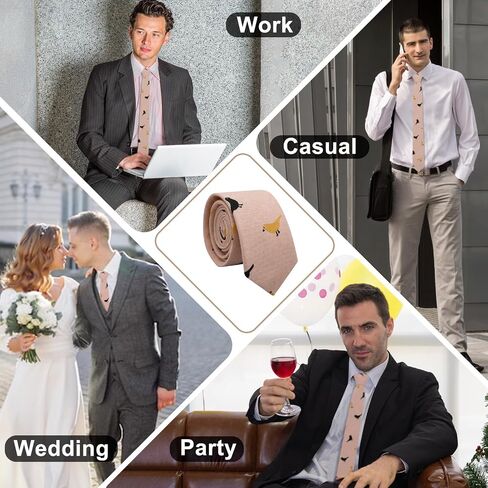 Ties for Men, Skinny Ties for Men Cotton Mens Ties 2.36'' Necktie for Wedding, Graduation, Business, Party, Casual in Saudi Arabia