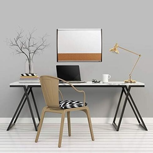 Quartet Combination Magnetic Whiteboard & Corkboard, 17" x 23", Combo White Board & Cork Board, Black/Silver Frame (79370) in Saudi Arabia